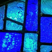 Blue stained glass
