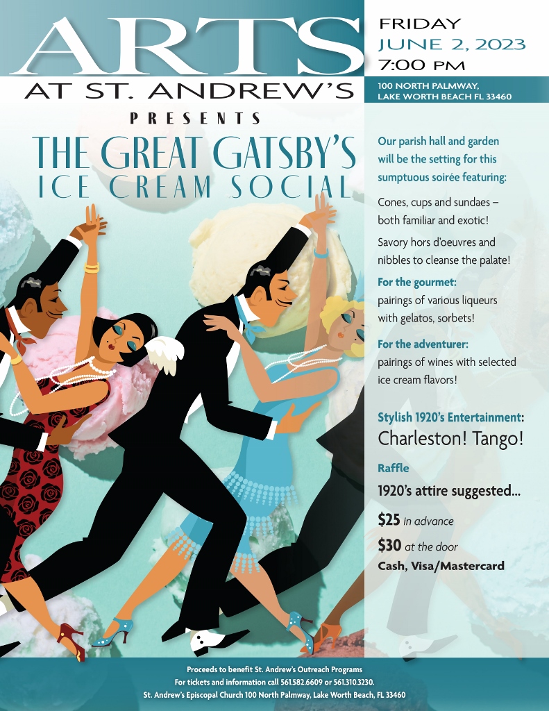 The Great Gatsby's Ice Cream Social - Flyer