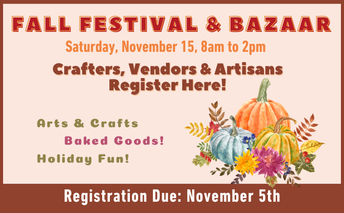 Vendor registration open for Fall Festival & Bazaar