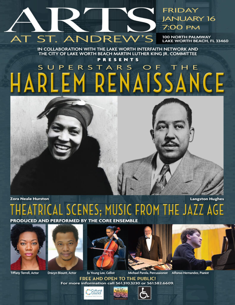 Flyer for Superstars of the Harlem Renaissance